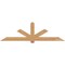 Ekena Millwork Kennewick Timber Gable Bracket, Western Red Cedar, 96"W x 28"H x 5 1/2"D x 5 1/2"F, 7/12 Pitch GBW096X28X0606KEN00SWR - alternate 1